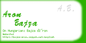 aron bajza business card